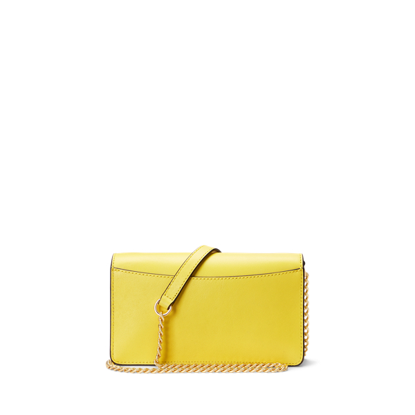 Lemon Daffodil Leather Crossbody Turn-Lock Tech Case Lauren 3