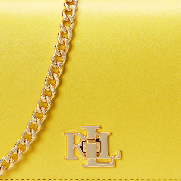 Lemon Daffodil Leather Crossbody Turn-Lock Tech Case Lauren 5