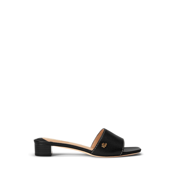 Black Fay Tumbled Leather Sandal Lauren 1