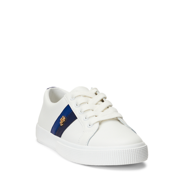 White / Refined Navy Janson II Leather Sneaker Lauren 2
