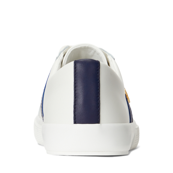 White / Refined Navy Janson II Leather Sneaker Lauren 3
