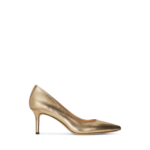 Soft Bronze Lanette Metallic Nappa Leather Pump Lauren 1