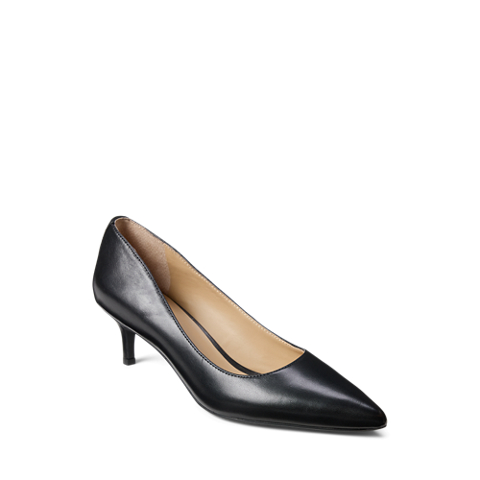 Женские туфли Ralph Lauren Adrienne Leather, цвет: Чёрный