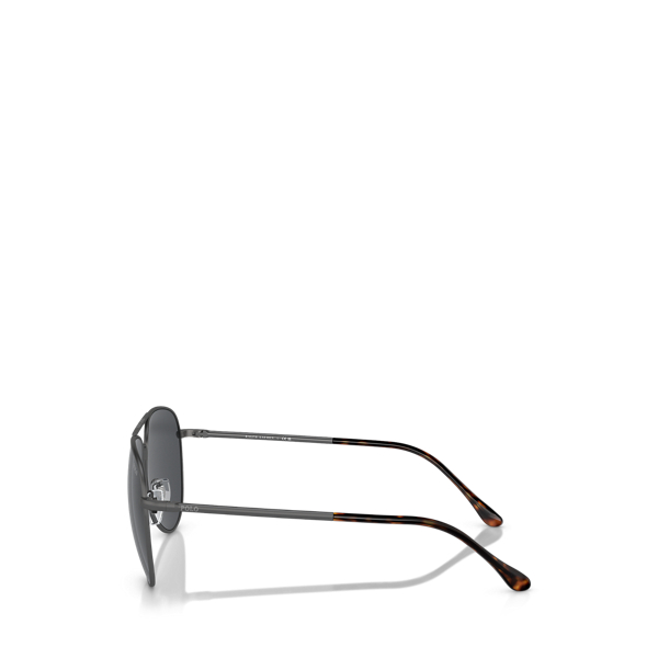 Semishiny Dark Gunmetal Metal Pilot Sunglasses Polo Ralph Lauren 3