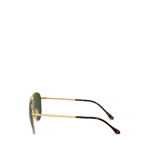 Shiny Gold Metal Pilot Sunglasses Polo Ralph Lauren 3