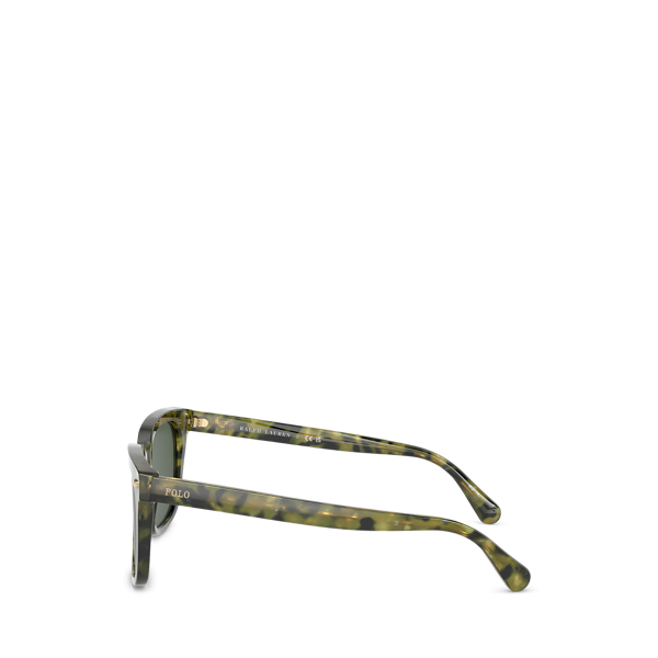 Shiny Green Havana Heritage Pen-Pin Square Sunglasses Polo Ralph Lauren 3