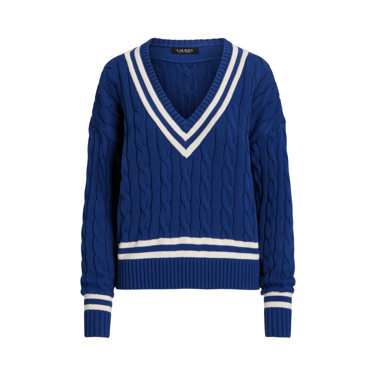 ラルフ・ローレン Lauren Ralph Lauren Cable-ニット Cricket Sweater レディース Sweaters エクスプロ Cable-Knit Cotton Cricket Sweater