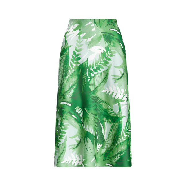 Charmeuse-Midirock mit Palmwedelmuster Lauren in 1