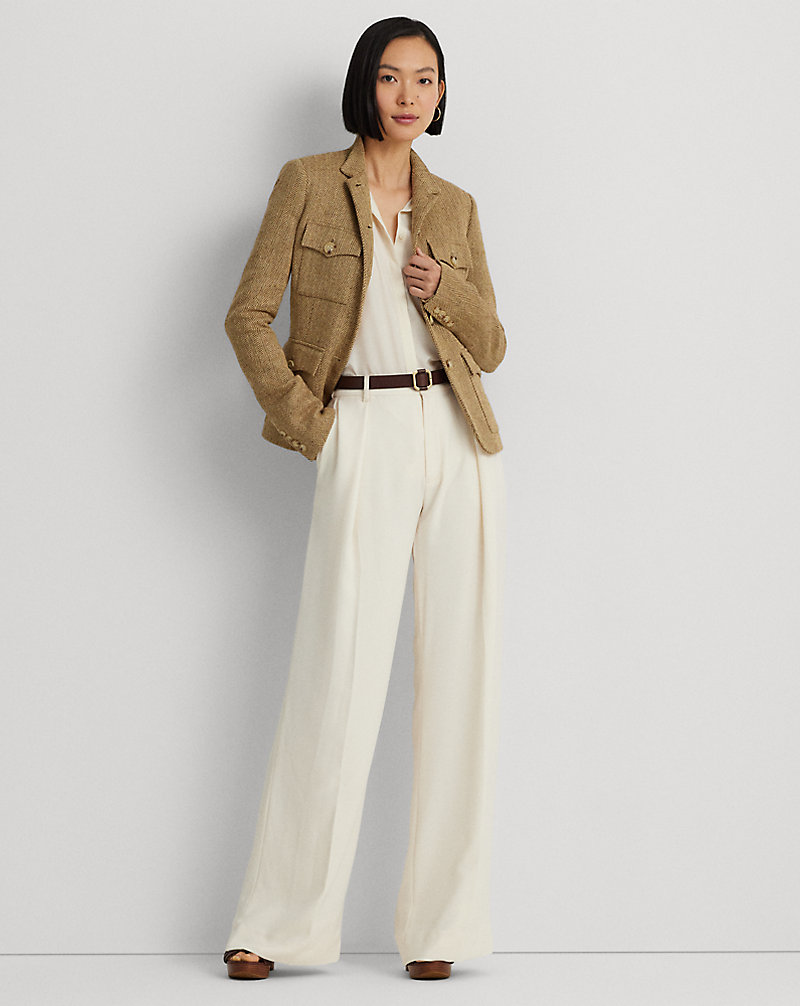 Linen-Blend Herringbone Jacket Linen-Blend Herringbone Jacket