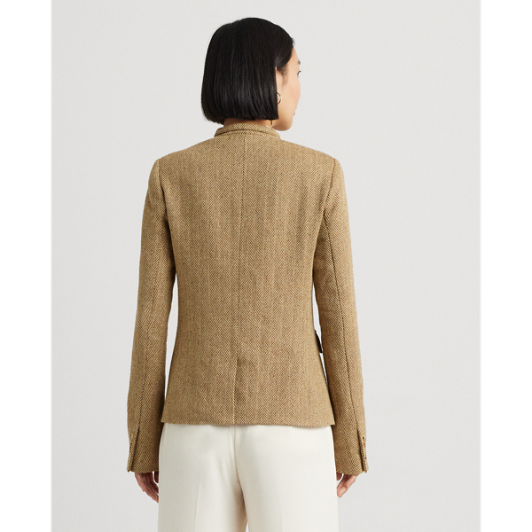 Linen Blend Herringbone Jacket