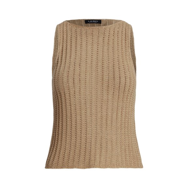 Rib-Knit Linen Sleeveless Jumper Lauren 1