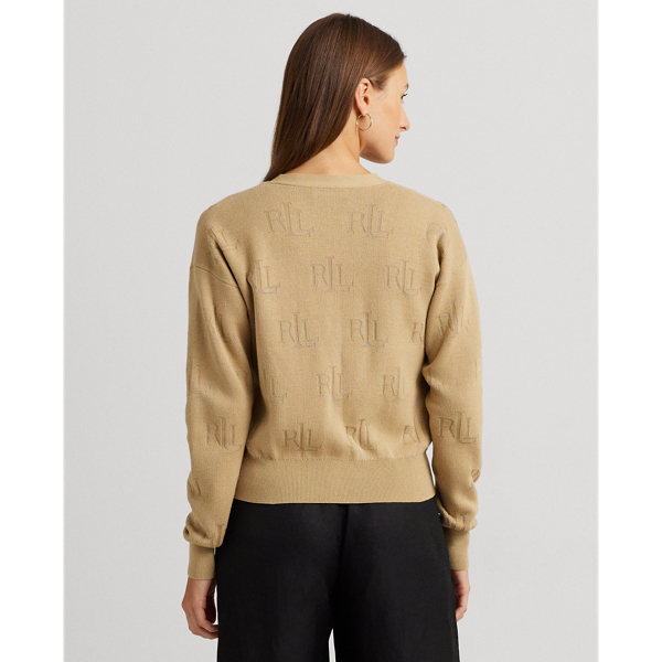 Logo Cotton-Blend Jacquard Cardigan