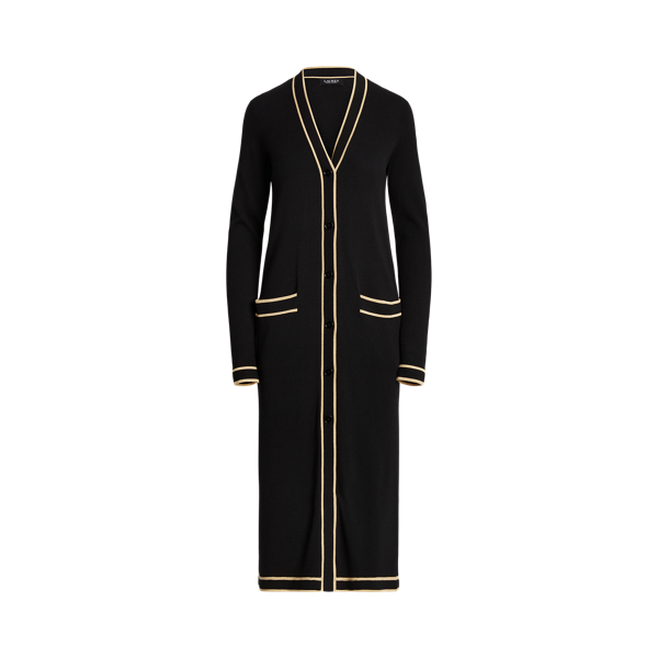 売れ筋商品|||ラルフローレン ニット&セーター アウター レディース Women's Two-Tone Cotton-Blend Cardigan Black/Birch Tan Two-Tone Cotton-Blend Cardigan
