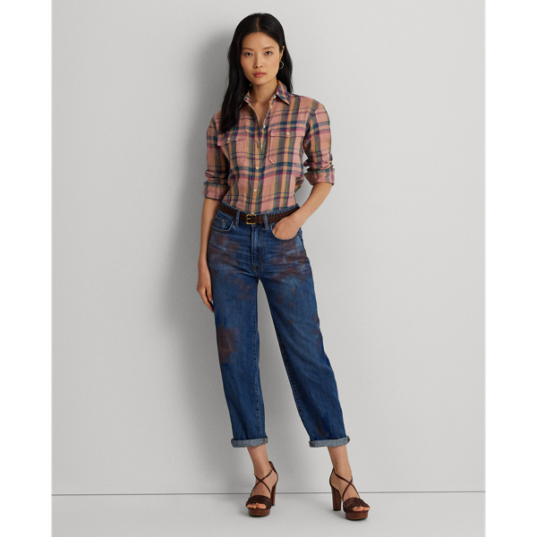 Atlas Wash Painted High-Rise Relaxed Cropped Jean Lauren 1