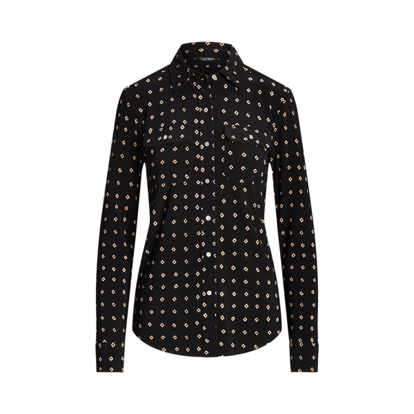 Geo-Print Stretch Jersey Shirt Lauren 1
