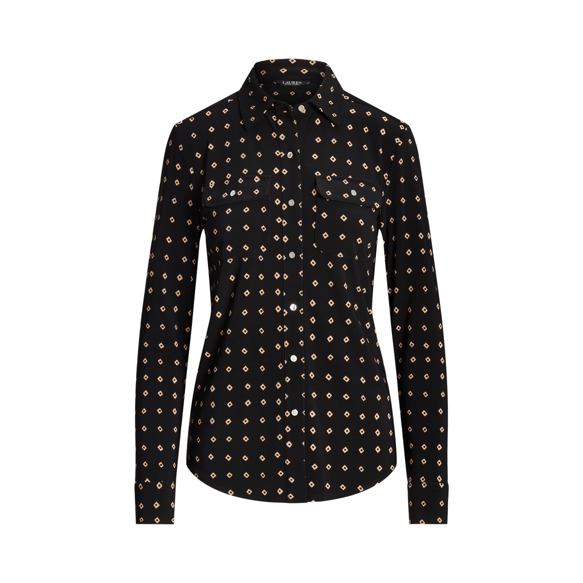 ローレン ラルフローレン LAUREN Ralph Lauren Women's  Geo-Print ストレッチ Jersey Shirt レディー Geo-Print Stretch Jersey Shirt