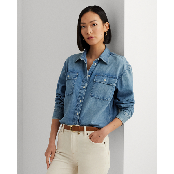 Polo ralph lauren denim shirt womens deals