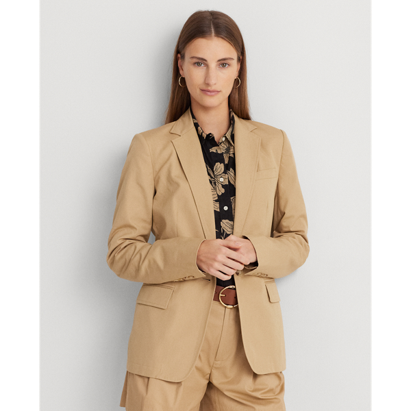 Birch Tan Cotton Twill Blazer Lauren 1