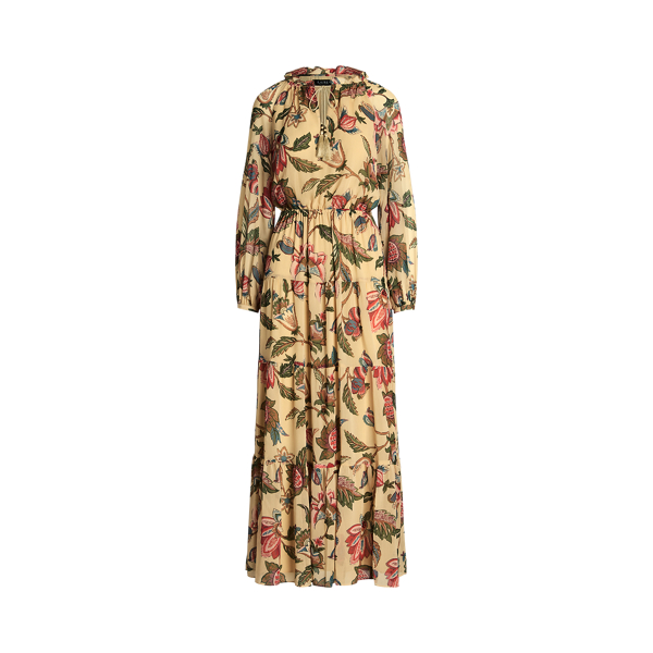 Abito a balze in georgette a fiori Lauren Petite in 1