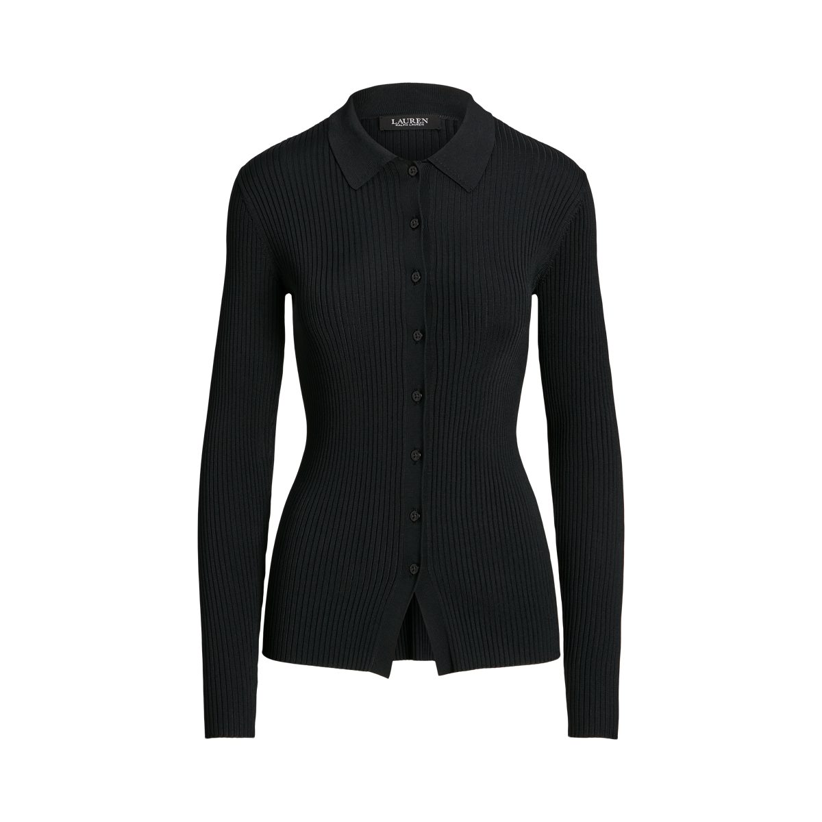 売れ筋商品|||ラルフローレン シャツ レディース トップス BUTTONED PLACKET LONG SLEEVE POLO SHIRT - Button-down blouse - black Polo Ralph Lauren BUTTONED PLACKET LONG SLEEVE POLO SHIRT