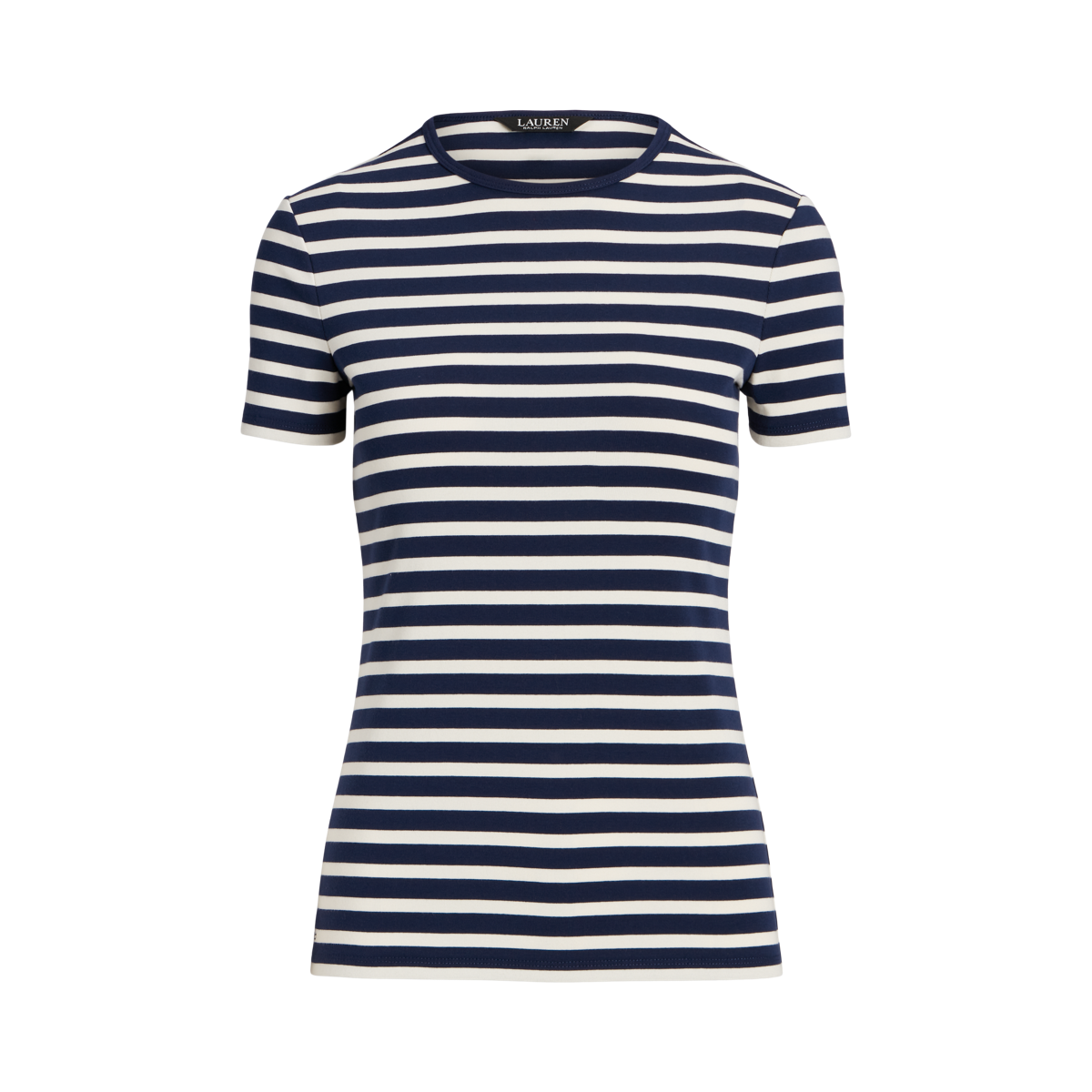 ラルフ・ローレン Lauren Ralph Lauren Petite Striped ストレッチ Cotton Crew Neck Tee レディー Women's Lauren Ralph Lauren Petite Striped Stretch Cotton