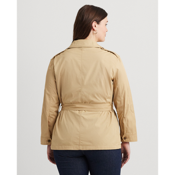 Belted Cotton Twill Field Jacket