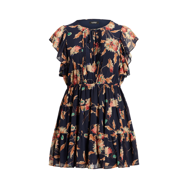 Gebl&uuml;mtes Kleid mit Bindeb&auml;ndern Lauren Woman in 1