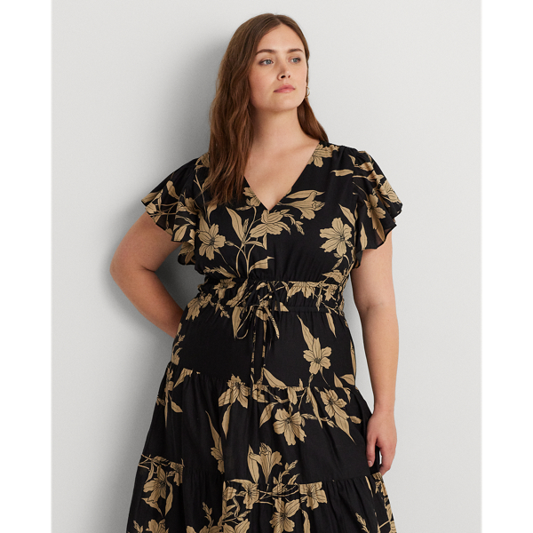 限定コレクション【RRL RalphLauren】Floral Cotton Voile Dress Floral Cotton Voile Tiered Maxidress