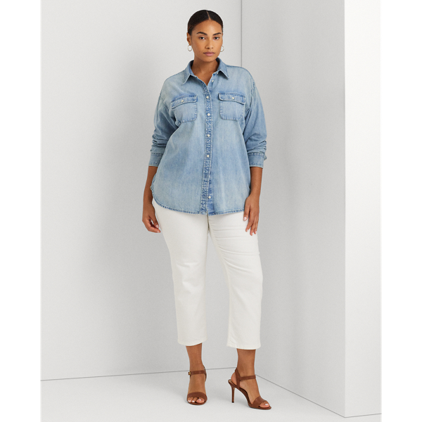 Jeanshemd Lauren Woman in Isla-Waschung 4