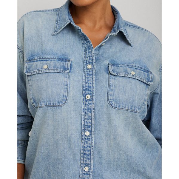 Jeanshemd Lauren Woman in Isla-Waschung 6