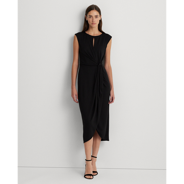 Stretch Jersey Tie-Front Dress