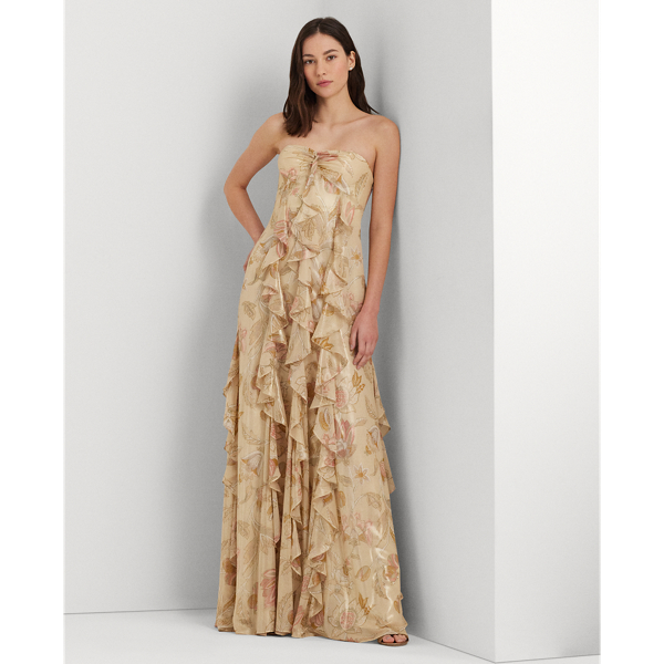 Ralph lauren chiffon dress hotsell