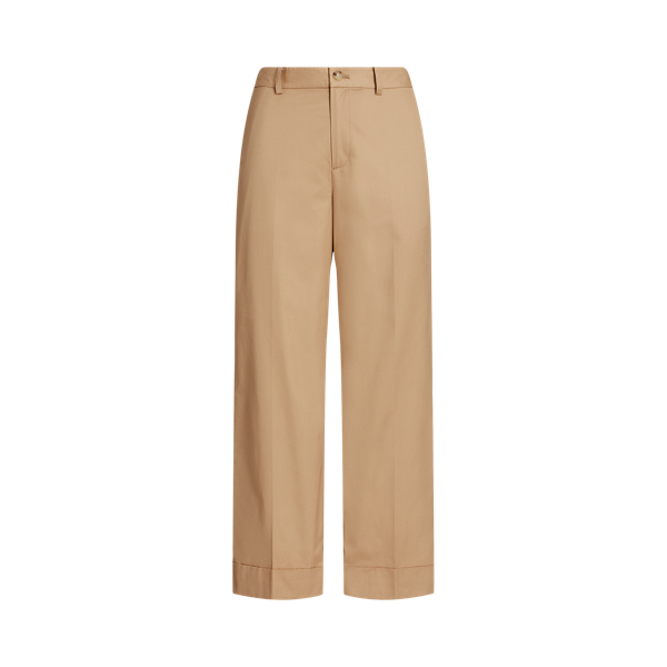 Pantalon 7/8 &agrave; pinces en serg&eacute; de coton Lauren en 1