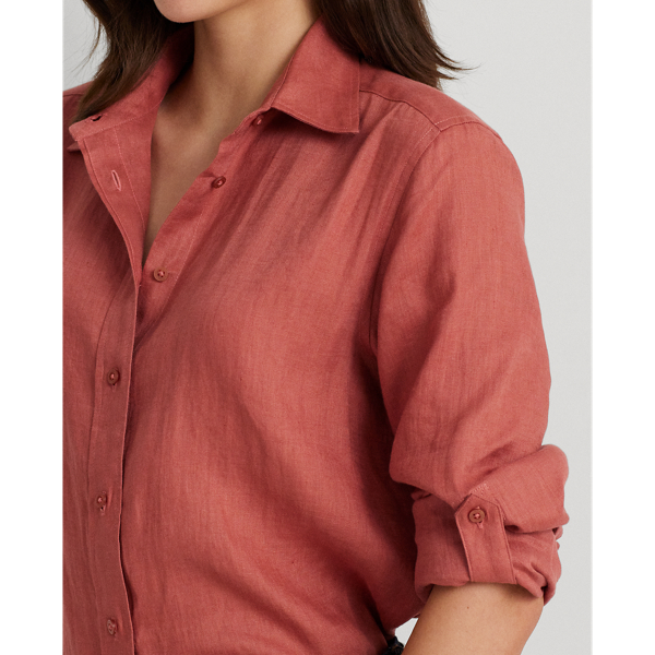 Pink Linen Shirt Lauren 6