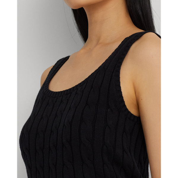 Cable-Knit Sleeveless Sweater