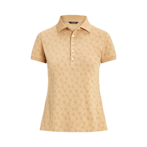Camisa Polo em jacquard com log&oacute;tipo Lauren em 1