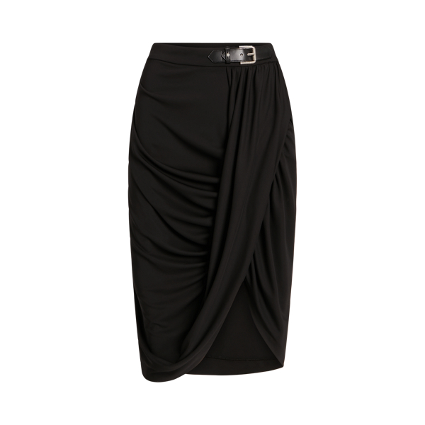 Buckle-Trim Stretch Jersey Pencil Skirt Lauren 1