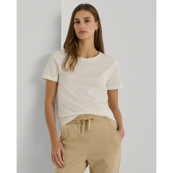 T-Shirt aus Baumwolljersey Lauren in Mascarpone Cream 1