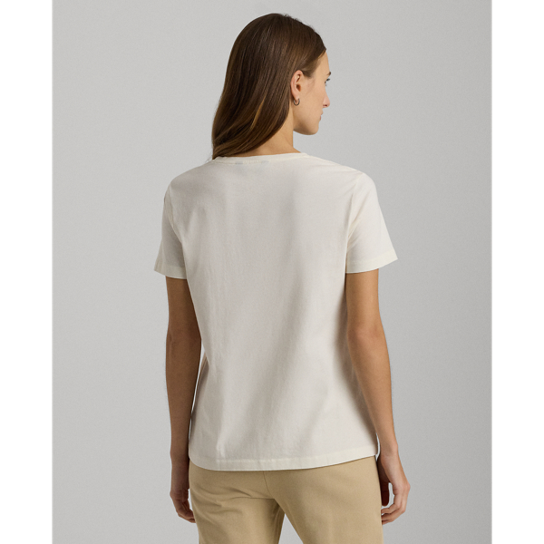T-Shirt aus Baumwolljersey Lauren in Mascarpone Cream 5