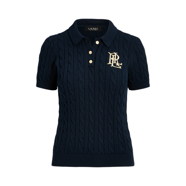 Polo-Pullover mit Zopfmuster Lauren in Lauren-Navy 2