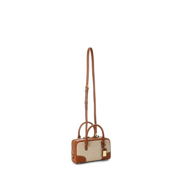 Natural Lauren Tan/Lauren Canvas &amp; Leather Small Emerie Satchel Lauren 3