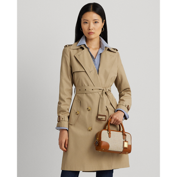 Natural Lauren Tan/Lauren Canvas &amp; Leather Small Emerie Satchel Lauren 8