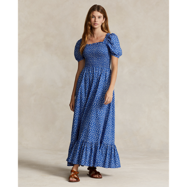 Navy blue Floral dress selling by Ralph lauren