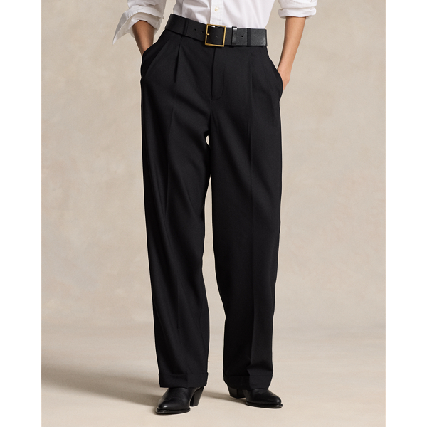 Wool-Blend Wide-Leg Pant