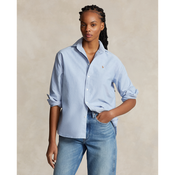 Ralph lauren cropped oxford shirt best sale