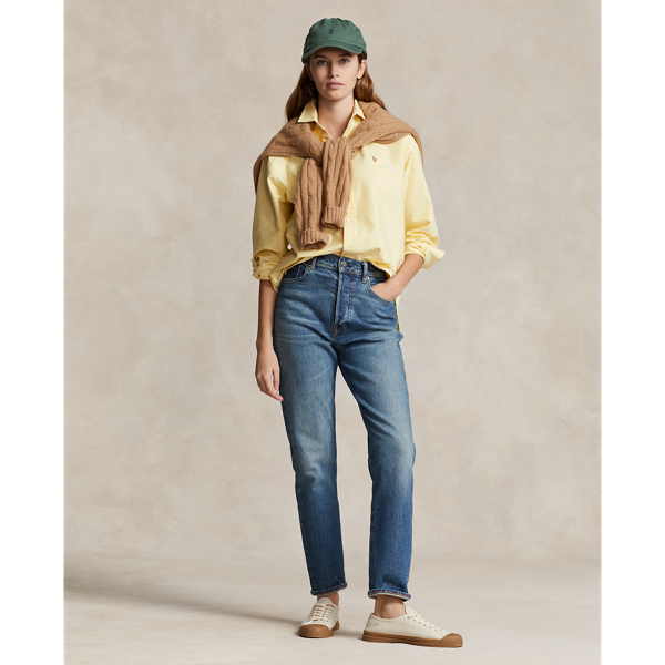 Chemise en coton Oxford Relaxed Fit Polo Ralph Lauren en Jaune poussin 4