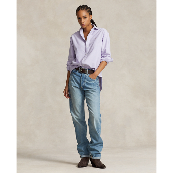 Sky Lavendar Relaxed Fit Cotton Oxford Shirt Polo Ralph Lauren 4