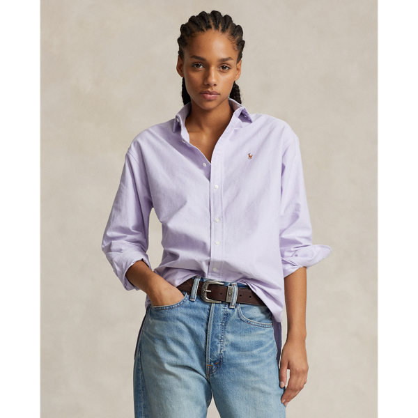 Sky Lavendar Relaxed Fit Cotton Oxford Shirt Polo Ralph Lauren 1