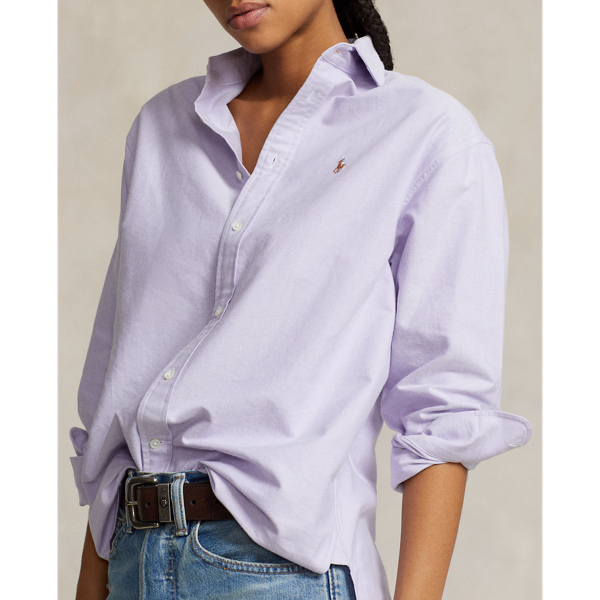 Sky Lavendar Relaxed Fit Cotton Oxford Shirt Polo Ralph Lauren 6
