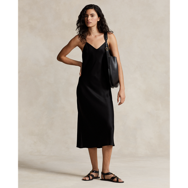 Satin Midi Slip Dress